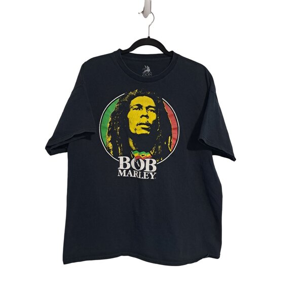 2000s Bob Marley Graphic T Shirt Mens XL Zion Rootswear Rasta Raggae 420 One Lov - Picture 2 of 5